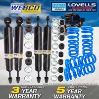 Front Rear Webco Shock Absorbers Lovells HD Raised Springs for Rover Range 72-95