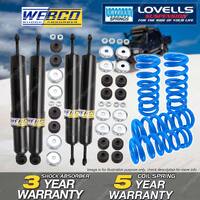 F + R Webco Shock Absorbers Raised Springs for Toyota Landcruiser HZJ80 Linear