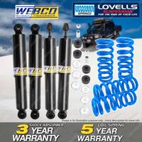 F + R Webco Shock Absorbers Lovells Raised Springs for Suzuki Jimny JA33 SN413