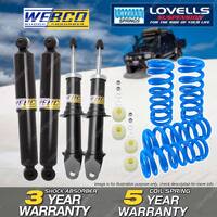 Front Rear Webco Shock Absorbers Lovells Raised Springs for Ford Falcon BA BF