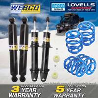 Front Rear Webco Shock Absorbers Lovells Super Low Springs for Ford Falcon BF