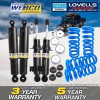 F + R Webco Shock Absorbers Lovells Raised Springs for Mitsubishi Challenger PB