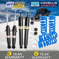 F + R Webco Shock Absorbers Lovells Raised Spring for Mitsubishi Pajero NM NP NS