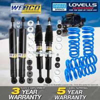 F R Webco Shock Absorbers Lovells Raised Springs for Toyota Prado 120 150 V4 LWB