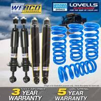 Front Rear Webco Shock Absorber Lovells Raised Spring for Toyota Fortuner GUN156