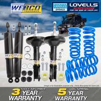 F + R Webco Shock Absorbers Lovells STD Springs for Holden Commodore VR VS 93-00