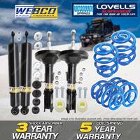 Front Rear Webco Shock Absorbers Lovells Sport Low Springs for Holden Monaro V2