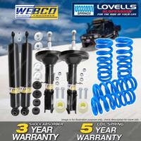 Front Rear Webco Shock Absorbers Lovells STD Springs for Holden Monaro V2 01-04