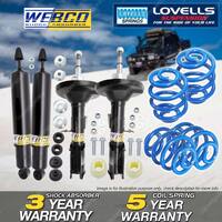 F+R Webco Shock Absorbers Sport Low Springs for Holden Commodore VR VS 5.0 w/FE2