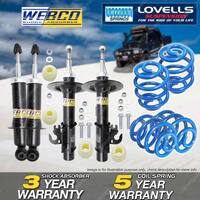 Front Rear Webco Shock Absorbers Sport Low Springs for Holden Commodore VE Sedan