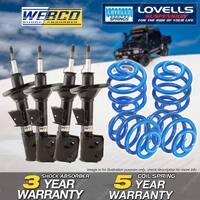 Front Rear Webco Shock Absorbers Lovells Sport Low Spring for Ford Telstar AX AY