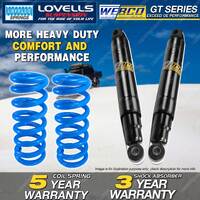 Rear Webco Shock Absorbers HD Raised Springs for NISSAN Patrol GU Y61 Wagon