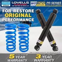 Rear Webco Shock Absorbers Lovells Raised Springs for MITSUBISHI COLT RA 80-82