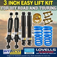 3" 75mm Suspension Lift Kit Webco Shocks Extend Shackle For Ford Ranger PX 12-18