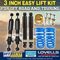 3 Inch 75mm Suspension Lift Kit Webco Shocks Lovells Coil for Nissan Navara D40