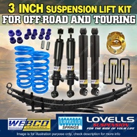 75mm + 50mm Suspension Lift Kit Webco RAW Lovells Coil for Ford Ranger PX 12-18