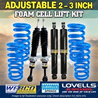 Adjustable 2 - 3 Inch Foam Cell Shock Lift Kit for Landcruiser Prado 120 150