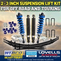 Adjustable 2 - 3 Inch Webco Complete Strut Lift Kit for Nissan Navara D40 05-On