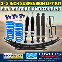 Adjustable 2 - 3 Inch Webco Shock Lovells Lift Kit for Nissan Navara D40 05-On