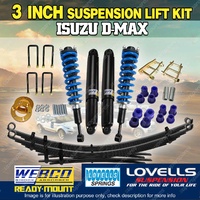 3 Inch 75mm RAW 4x4 Lovells Complete Strut Suspension Lift Kit for Isuzu D-Max