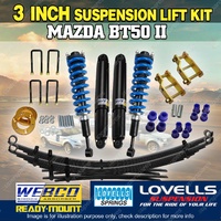 3 Inch 75mm RAW 4x4 Lovells Complete Strut Suspension Lift Kit for Mazda BT50