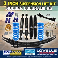 3 Inch 75mm RAW 4x4 Lovells Suspension Lift Kit Diff Drop for Holden Colorado RG