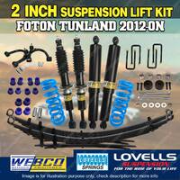 50mm RAW 4x4 Leaf Lovells Coil Lift Kit Diff Control Arm for Foton Tunland 12-on