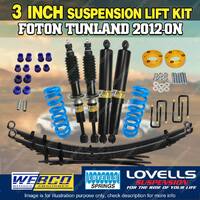 75mm + 50mm RAW 4x4 Leaf Lovells Coil Spacer Lift Kit for Foton Tunland 12-on