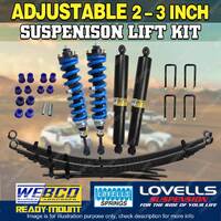 Adjustable 2"-3" Complete Strut Shock Lift Kit RAW Leaf for Foton Tunland 12-on