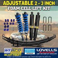 Adjustable 2 - 3 Inch Foam Cell Complete Shock Lift Kit for Foton Tunland 12-on