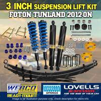 3 Inch Pre Assembled Lift Kit Lovells RAW Leaf Diff Drop for Foton Tunland 12-on