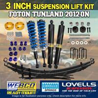 75mm + 50mm Pre Assembled Lift Kit Diff Drop RAW Leaf for Foton Tunland 12-on