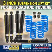 3 Inch Lift Kit Damper Caster Bush Lovells Springs for Nissan Patrol GQ GU