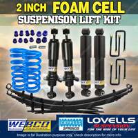 2" Foam Cell Lift Kit Lovells Coil Raw Leaf for Nissan Navara D40 no STX550