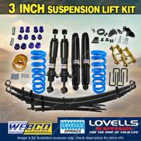 3" 75mm Lift Kit Shocks Lovells Coil RAW Leaf Diff Drop for Ford Ranger PX 12-18