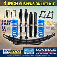 4"100mm Lift Kit Lovells Coil Raw Leaf Shackle Spacer for Mitsubishi Triton MQ