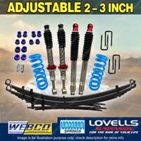 2-3 Inch Adjustable Lift Kit Webco Shocks Lovells Springs Raw Leaf for LDV T60