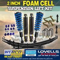 2" Complete Strut Foam Cell Lift Kit RAW Leaf Lovells Coil for Isuzu D-max 20-on