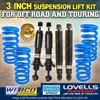 75mm + 50mm Lift Kit Webco Shocks Lovells Coil Spacers for Ford Everest 15-18