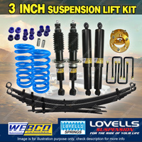 75mm + 50mm Lift Kit Webco Shock RAW Leaf Lovells Coil for Isuzu D-max 20-on