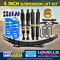 100mm + 50mm Lift Kit Diff Lovells Coil RAW Leaf for Mitsubishi Triton MQ