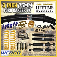 3" 75mm Lift Kit Control Arm Shock King Springs EFS Leaf for Ford Ranger 12-18