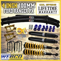 4"100mm Pre Assembled Lift Kit Extended Shackle EFS Leaf for Ford Ranger 12-18