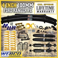 4"100mm Lift Kit Control Arm Shock King Springs EFS Leaf for Ford Ranger 12-18