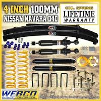 4 Inch 100mm Lift Kit Webco Shocks King Springs EFS Leaf for Nissan Navara D40