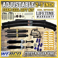 Adjustable 2 - 3 Inch Foam Cell Lift Kit Control for Toyota Hilux KUN26 GGN25