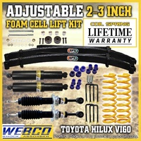 Adjustable 2 - 3 Inch Foam Cell Lift Kit Diff Drop for Toyota Hilux KUN26 GGN25