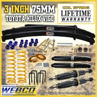 3 Inch 75mm Lift Kit Shocks EFS Leaf Diff Drop for Toyota Hilux KUN26 GGN25