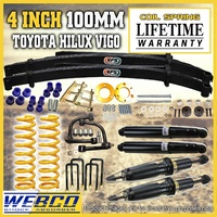 4 Inch 100mm Lift Kit Shocks EFS Leaf Control Arm for Toyota Hilux KUN26 GGN25