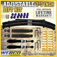 ADJ 2 - 3 Inch Lift Kit Shock EFS Leaf King Springs for Nissan Navara D40 STX550